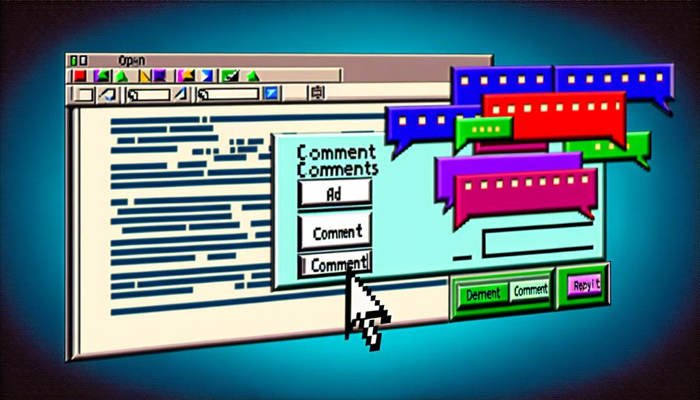 comprehending word comment functionality